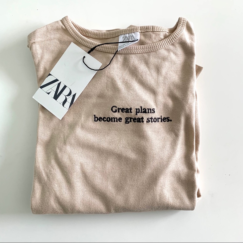 NWT Zara embroidered top